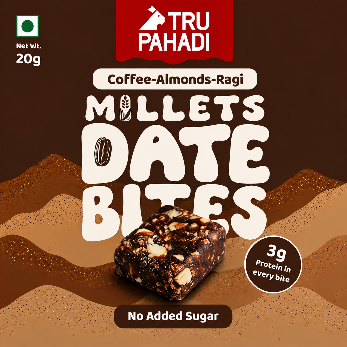 Coffee Almond Ragi Date Bites