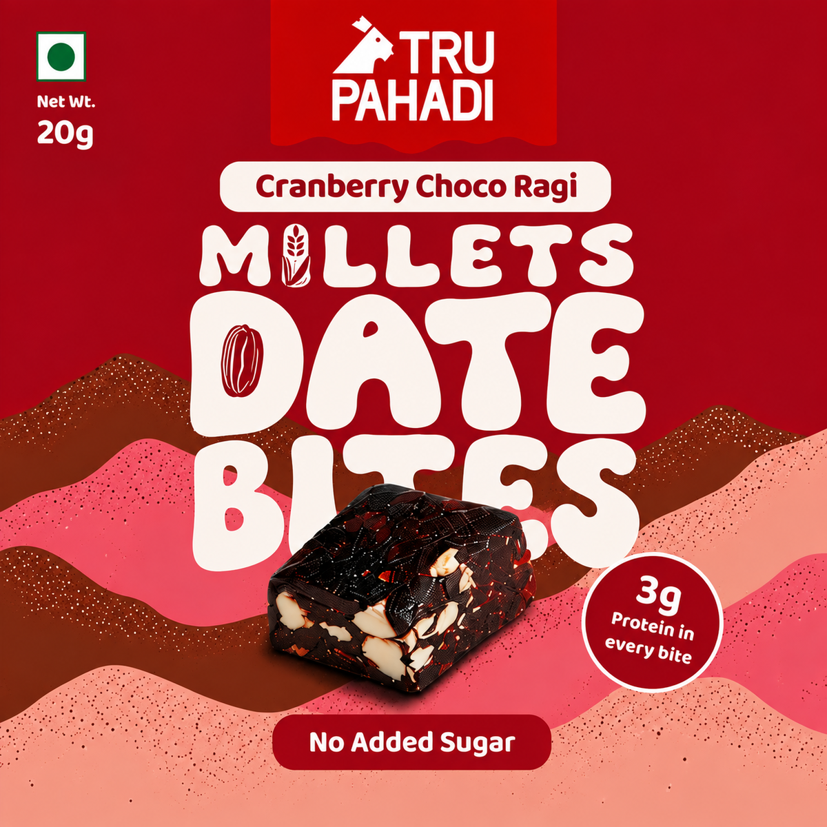 Choco Ragi Cranberry Date Bites