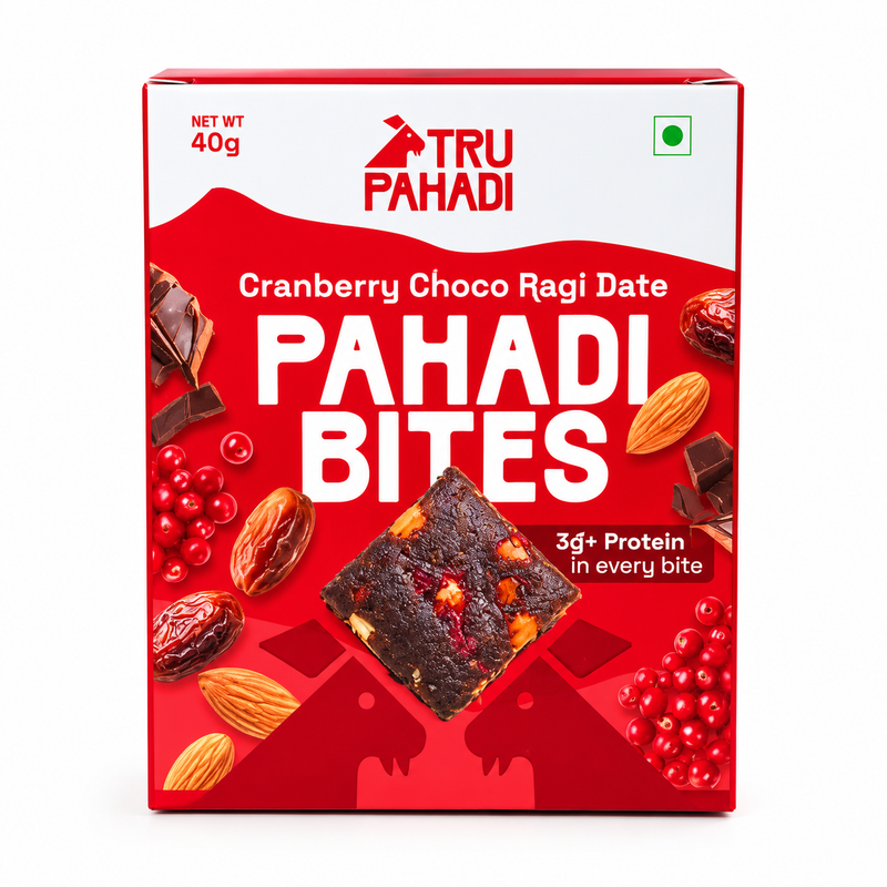 Choco Ragi Cranberry Date Bites